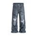 Men's Clothing Fashion Brand New Retro 3D Printed Washed Jeans Straight Personality Baggy Trousers_mkmklike.com