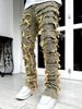 European And American Cross-Border Men's Fashion Trend Ins Elastic Tassel Patch Denim Flared Pants_mkmklike.com
