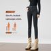Fleece-lined Skinny Jeans For Women, 2025 New Model, Dark Blue High-waisted Stretchy Pencil Pants, Winter Tight Pants_mkmklike.com