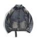 Men's Clothing Men's Retro Denim Jacket With Zip & Waist Belt, Deconstructed Patchwork Workwear Coat, Loose Fit Casual Outerwear For Spring & Autumn_mkmklike.com