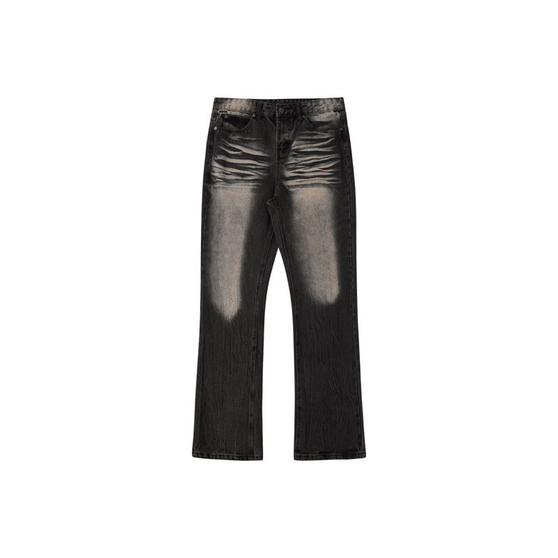 Men's Clothing 517 Jeans Black And Grey Bamboo Pattern Slim Fit Cleanfit Casual Retro Trousers_mkmklike.com