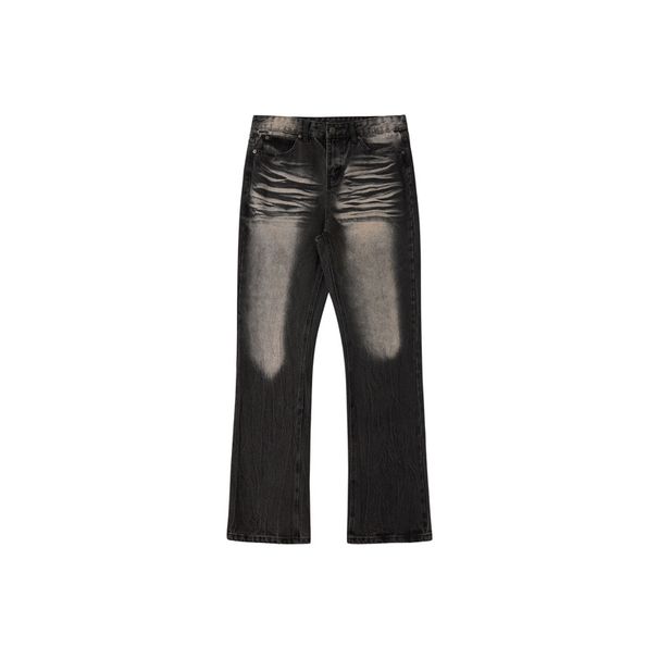 Men's Clothing 517 Jeans Black And Grey Bamboo Pattern Slim Fit Cleanfit Casual Retro Trousers_mkmklike.com