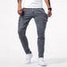 Men's Workwear Jeans With Multiple Pockets - Durable & Stylish Casual Trousers For Everyday Wear, Comfortable Fit For All-Day Use_mkmklike.com