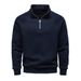 BOY BOY BOY 2025 New Autumn Winter European And American Half-Zip Stand Collar Trendy Versatile Fleece-Lined Men's Sweatshirt_mkmklike.com
