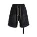 Men's Clothing High Street Fashion Brand Style Multi Pocket Washed Distressed Drawstring Denim Shorts_mkmklike.com
