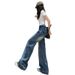 Low-Rise Flared Jeans For Women – Vintage Whisker Wash, Stretch Comfort & Casual Chic (XS-XL, High Shine Blue, Regular & Tall Lengths)_mkmklike.com