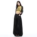 Dark Blue Fleece-lined Wide-leg Jeans For Women, 2025 Autumn And Winter New Style, High-waisted, Loose, Straight-cut,_mkmklike.com