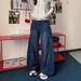 Retro Large Pocket Curved Blade Jeans Men's Autumn New Style High Street Design Loose Slim Straight Wide Leg_mkmklike.com