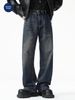 Nordmann Muqiu Clothing | American High Street Retro Washed Wide-Leg Jeans Men's Trendy Brand Cleanfit Straight Long Pants_mkmklike.com
