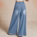 Women's Clothing Street Retro Wide Leg Frayed Edge Washed Denim Trousers_mkmklike.com