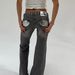 One Dilemma European And American Cross-Border Star Print Rhinestone Embellished Loose Straight-Leg Jeans_mkmklike.com