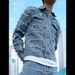 Personalized Tassel Men's Denim Jacket, Fashionable Casual Trendy Brand Washed Patch Frayed Edge Top Jacket_mkmklike.com