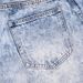 Vintage Washed Straight-Leg Jeans For Men - Cleanfit Snowflake Pattern, Ice Blue, Heavyweight Denim, Retro Style_mkmklike.com
