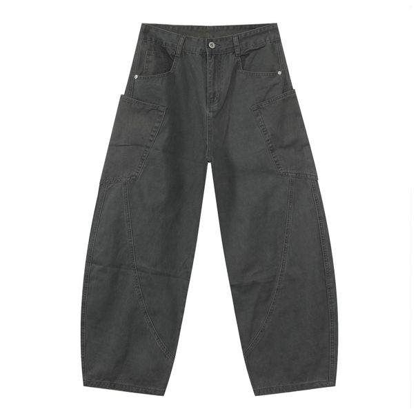 Men's Clothing Retro Casual Pants Vintage Cargo Pants With Multiple Pockets, Loose Fit & Utility Style For Casual Wear (Olive Green, Grey, Camel)_mkmklike.com