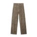 Women’s Clothing Women's High Waist Leopard Print Loose Casual Straight Jeans_mkmklike.com