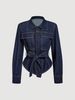 Waist-Defining Denim Jacket With Detachable Belt – Effortless Chic For Global Citizens (Versatile Blue Blazer,Seasonal Staple)_mkmklike.com