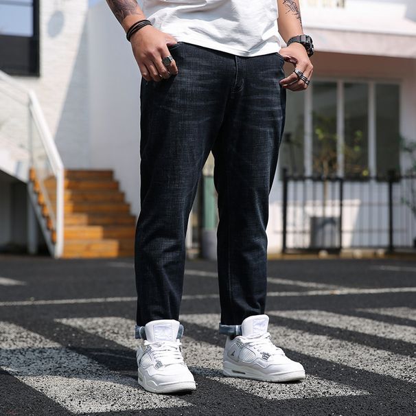 Plus Size Men's Jeans Loose Comfortable Extra Large Business Casual Versatile Denim Pants Men Thin Style_mkmklike.com