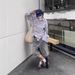 Distressed Vintage Washed Denim Shorts For Men - Relaxed Fit American Retro High Street Cargo Knee-Length Shorts_mkmklike.com