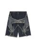 Men's Clothing Summer Shorts Stars Distressed Loose Five Point Pants Trendy Straight Jeans For Men_mkmklike.com