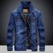 Loom Clothing Spring Autumn Winter New Denim Top European American Turn-down Collar Plus Size Jacket Trendy Men's Coat_mkmklike.com