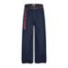 Plaid Belt Cargo Jeans Trendy Loose Men's Straight Long Vibe Design Casual Wide-Leg Pants_mkmklike.com