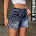Women's Clothing Summer Women's Three Quarter Pants Denim Shorts Sexy Slim Fit Shorts_mkmklike.com