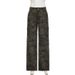 American Street Style Camouflage Color Contrast Tooling Multi-pocket Jeans Women's Low Waist Loose Straight Leg Casual Pants_mkmklike.com