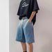 Japanese American Denim Shorts Boys Summer 2025 New Gradual Change Color Hong Kong Style Loose Straight Five-point Pants Men_mkmklike.com
