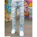 Men's Summer Straight Leg Jeans Hip Hop Street Fashion Midweight Versatile Pants Non-Stretch Machine Washable_mkmklike.com