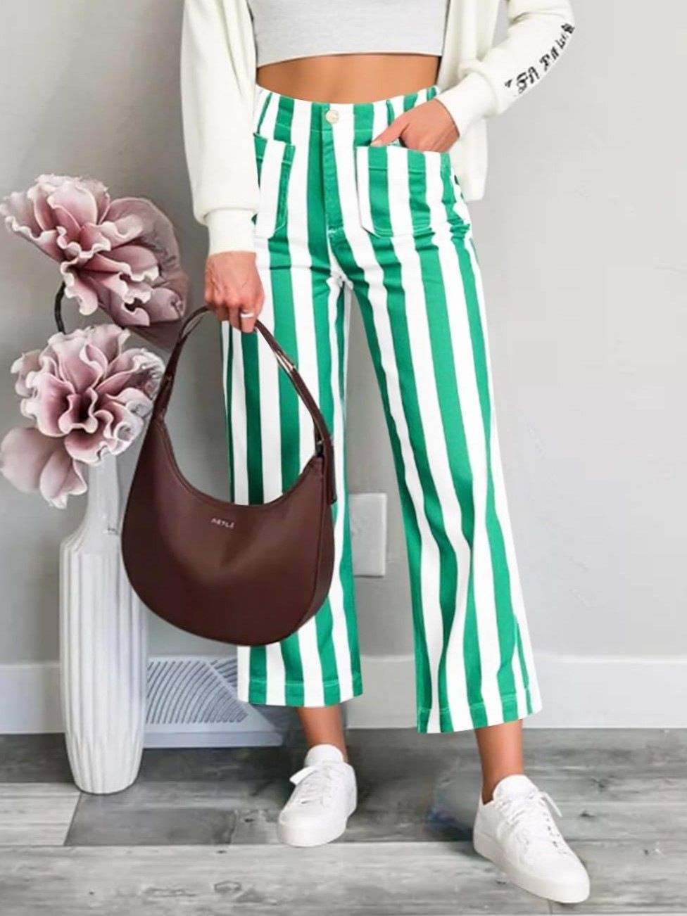 Summer Striped Print Women's Jeans Casual Fashion Independent Store New_mkmklike.com