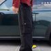 Nordmann American High Street Vibe Style Multi-Pocket Black Cargo Jean For Men Looe Straight Slimming Commuter Caual Long_mkmklike.com