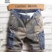 Men's Clothing Men's Summer Denim Shorts Trendy Printed Thin Style Loose Fit Five Point Pants Brand Overalls_mkmklike.com