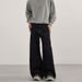 Men's American Vintage Baggy Cargo Pants Bamboo Texture Curved Hem Jeans with Asymmetric Design_mkmklike.com