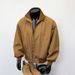 American Retro Oversized Bomber For Men, Spring New Trendy Brand Stand Collar Baseball Jacket Short Top_mkmklike.com