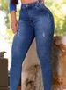 K New High Waisted Elastic Jeans For Women, Slim Fit, Lifted Buttocks, Breasted And Short Leg Pants_mkmklike.com
