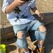 Men's Clothing FashionThin Wide Leg Loose Handsome Shorts Men's High Street Knee Ripped Washed Jeans_mkmklike.com