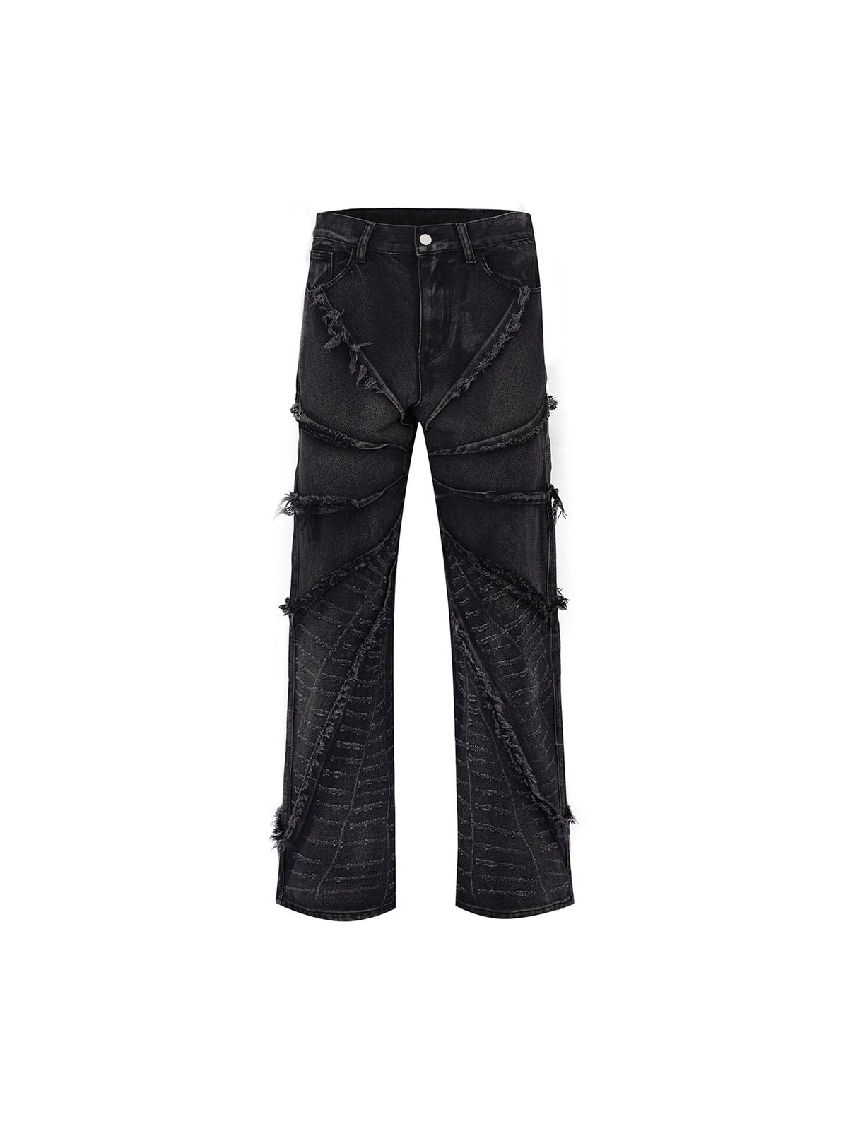 Y2K Punk Baggy Jeans Men's American Street Rock Retro High Waist Wide Leg Jeans Oversized Hip Hop Goth Long Black Trousers_mkmklike.com