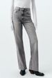 Women's Clothing Vintage Washed High-Waisted Wide-Leg Jeans Straight Loose Fit, Distressed Denim Pants In Light Blue, Grey, Black (XS/S/M/L)_mkmklike.com