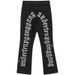 Suitable For All Seasons Dark Gothic High Street Fog Personality Letter Embroidery Jeans For Men Ins Hip Hop Ripped Flared Loose Fit Long Pants_mkmklike.com