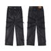 Y2K Punk Baggy Jeans Men's American Street Rock Retro High Waist Wide Leg Jeans Oversized Hip Hop Goth Long Black Trousers_mkmklike.com