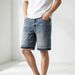 Men's Denim Shorts Rhinestone Embellishments European American Style Trendy Versatile Full Rhinestone Five Point Loose Fitting Mid Length_mkmklike.com