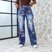 Women's Clothing Women's Trendy Plus Size Wide Leg Pants Autumn Printed Jeans Long Sleeve For Formal & Casual_mkmklike.com