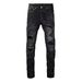Men's Clothing Men's Black Ripped Jeans Straight Fit Hand-Painted Art Casual Denim Pants For Teens And Young Adults Straight Fit Hand-Painted_mkmklike.com