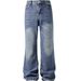 Men's Clothing 25 Autumn American Jeans Men And Women Washed High Street Straight Pants Trousers_mkmklike.com