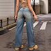 Women's Clothing Women's Relaxed Fit Straight Leg Jeans | Classic Blue Washed Denim | Comfortable Cotton Blend | Casual & Office Wear_mkmklike.com