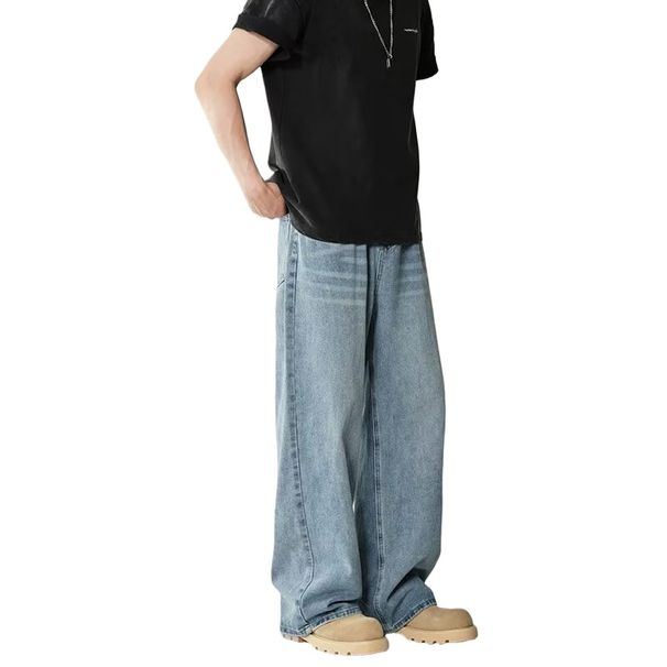 Men's Clothing Men's Loose Straight Leg Jeans Retro Style Long Pants For Spring And Autumn For Formal & Casual_mkmklike.com