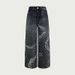 Men's High Street Style Spring/Summer Jeans Centipede Embroidery Loose Casual Wide Leg Pants_mkmklike.com