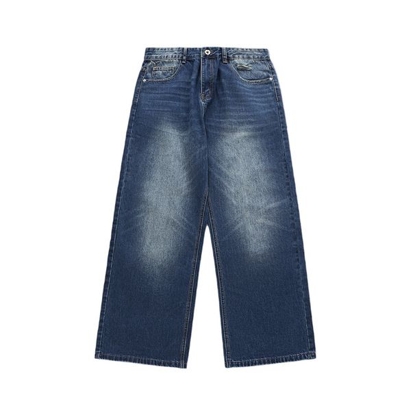 Men's Distressed Wide-Leg Jeans – Vintage Washed Denim Pants (Blue, S-XL)Men's Clothing_mkmklike.com