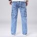 Men's Loose Fit Plus Size Jeans Trendy Brand Casual Fashionable Cargo Style Straight Leg Jeans For All Seasons_mkmklike.com