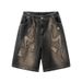 Men's Clothing Summer Street Style Washed Old Patchwork Loose Denim Shorts_mkmklike.com